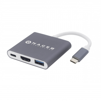 Adaptador Tipo C a HDMI + USB 3.0 + PD Naceb Technology NA-0111